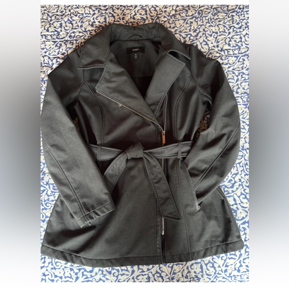 Avanti Softshell Belted Moto Short Trench Jacket M